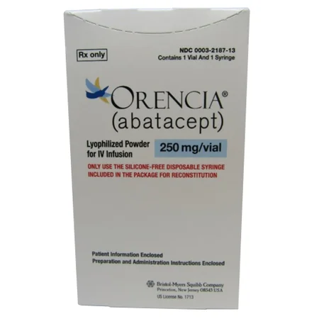 Orencia® Abatacept / Maltose, Preservative Free 250 mg / 15 mL Injection 15 mL
