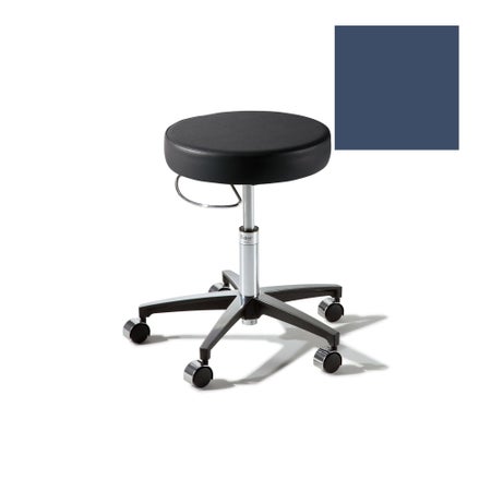 Exam Stool Ritter® 276 Classic Series Without Backrest Pneumatic Height Adjustment 5 Glides Soothing Blue