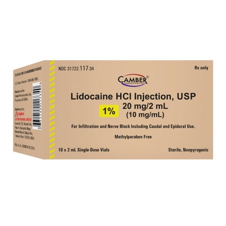 Lidocaine HCl 1%, 10 mg / mL Injection 50 mL