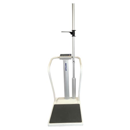Bariatric Scale with Height Rod Opti-Height Digital Display 1000 lbs. / 450 kg Capacity White Battery Operated