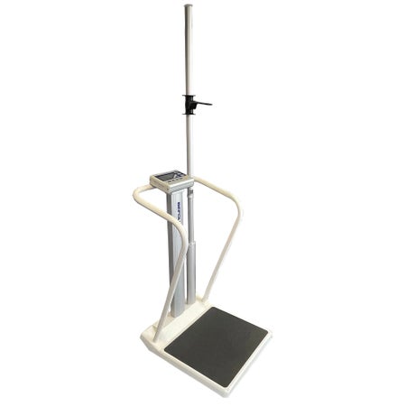 Bariatric Scale with Height Rod Opti-Height Digital Display 1000 lbs. / 450 kg Capacity White Battery Operated