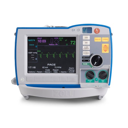 Defibrillator / Monitor Unit Manual Operation Zoll® R Series Paddles Contact AC Power / Battery Operated LCD Display