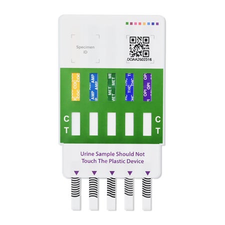 Drugs of Abuse Test Kit Rapid Response® AMP1000, COC300, mAMP/MET1000, OPI2000, THC50 25 Tests CLIA Waived