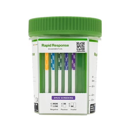 Drugs of Abuse Test Kit Rapid Response® AMP1000, COC300, mAMP/MET1000, OPI2000, THC50 25 Tests CLIA Waived