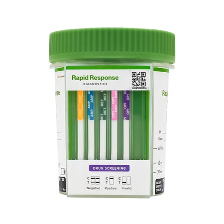 Drugs of Abuse Test Kit Rapid Response® AMP1000, COC300, mAMP/MET1000, OPI2000, OXY100 25 Tests CLIA Waived