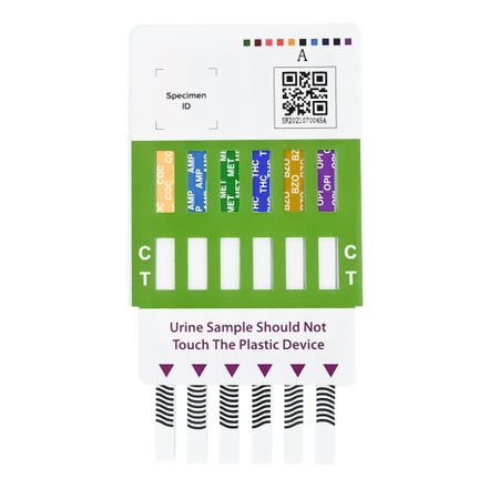 Drugs of Abuse Test Kit Rapid Response® AMP1000, BZO300, COC300, mAMP/MET1000, OPI2000, THC50 25 Tests CLIA Waived