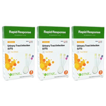 Urinalysis Test Kit Rapid Response® Urinary Tract Infection Detection 3 Tests CLIA Waived