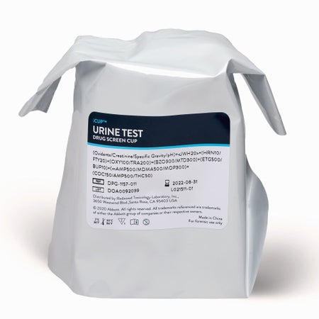 Drugs of Abuse Test Kit iCup® A.D. AMP1000, COC300, mAMP/MET1000, OPI2000, PCP25, (pH, OX, SG) 25 Tests CLIA Non-Waived