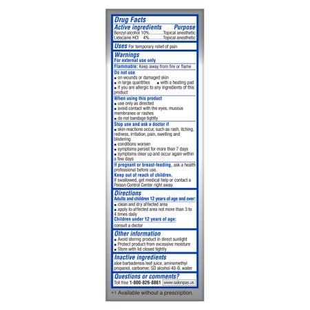 Topical Pain Relief Salonpas® Lidocaine Plus 4% -10% Strength Lidocaine / Benzyl Alcohol Roll-On 3 oz.