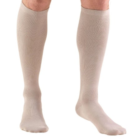 Compression Sock Truform® Knee High Large Tan Closed Toe