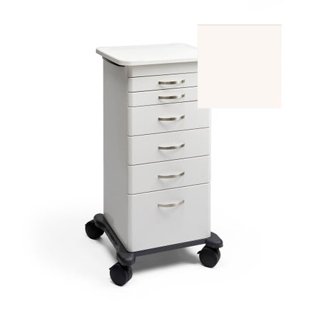 Cascade Cart Synthesis® Powder Coated Steel Frame 18 X 21 X 43 Inch Frost White