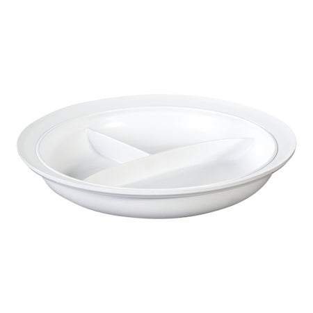 3 Compartment Plate AliMed® Polycarbonate White Reusable