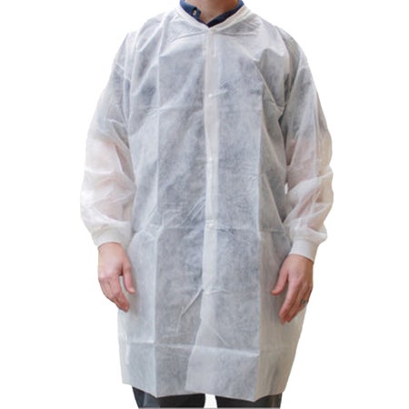 Cleanroom Lab Coat Pharma-Coat™ White X-Large Mid Length Nonwoven Polypropylene Disposable
