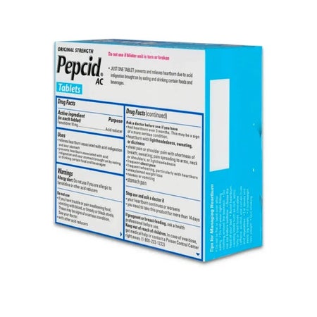 Antacid Pepcid® AC 10 mg Strength Tablet 30 per Box