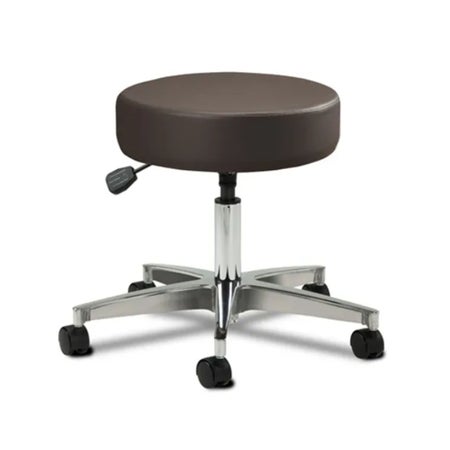 Pneumatic Stool Without Backrest Adjustable Height 5 Casters Black