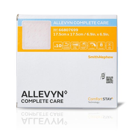 Foam Dressing Allevyn Complete Care 7 X 7 Inch With Border Film Backing Silicone Adhesive Square Sterile