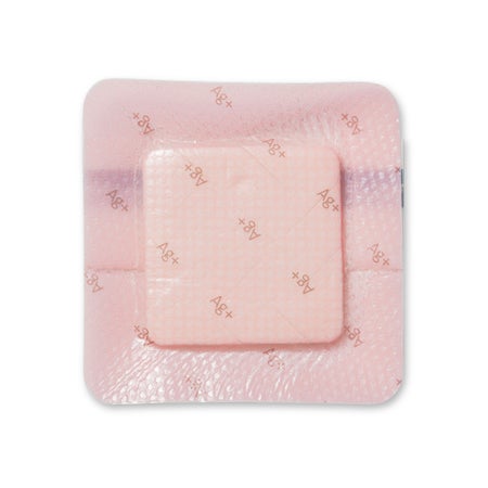 Silver Foam Dressing Allevyn Ag+ Border 4 X 4 Inch Square Sterile
