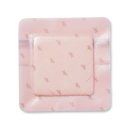 Silver Foam Dressing Allevyn Ag+ Border 5 X 5 Inch Square Sterile
