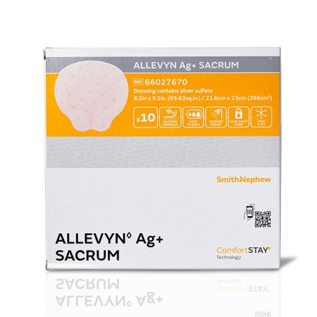 Silver Foam Dressing Allevyn Ag+ Border 8.5 X 9.1 Inch Sacral Sterile