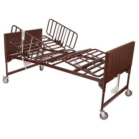 Electric Bariatric Bed MedaCure® Bariatric 80 Inch Length Slat Deck 8 Functions 18 to 27 Inch Height