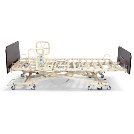 Expandable Bariatric Bed Lincoln Bariatric 80 to 88 Inch Length Slat Deck 10 Functions 14 Inch Height