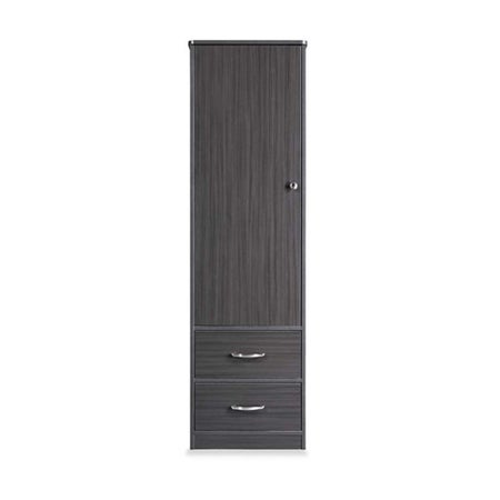 Wardrobe Medacure Inc Coastal Gray 20 W X 22 D X 76 H Inch 2 Drawers Without Shelves Single Door
