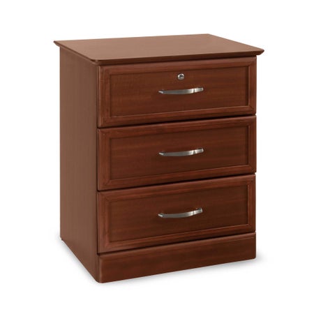 Bedside Cabinet Medacure Inc Cherry 24 W X 16 D X 30 H Inch 3 Drawers Without Shelves Without Doors