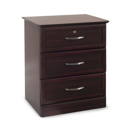 Bedside Cabinet Medacure Inc Mahogany 24 W X 16 D X 30 H Inch 3 Drawers Without Shelves Without Doors
