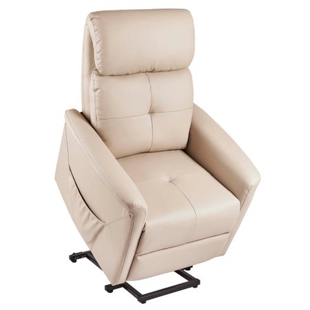 Lift Recliner MedaCure® Beige Faux Leather