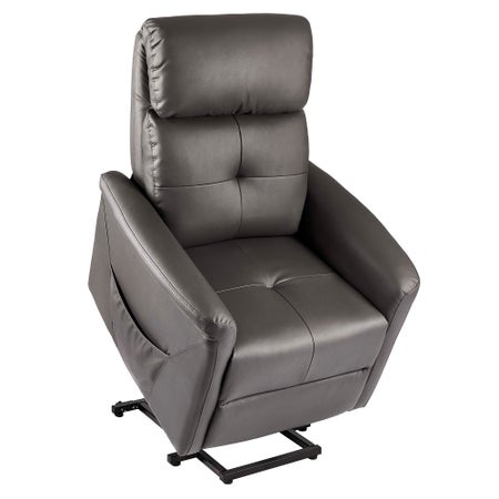 Lift Recliner MedaCure® Steel Gray Faux Leather