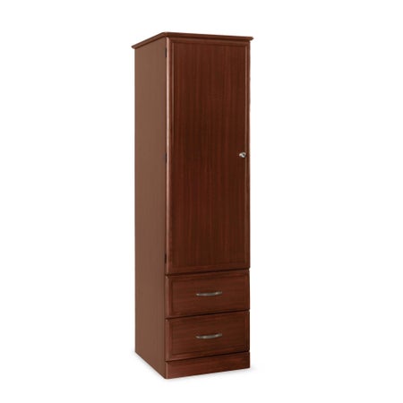 Wardrobe Medacure Inc Cherry 20 W X 22 D X 76 H Inch 2 Drawers Without Shelves Single Door