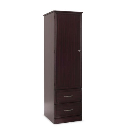 Wardrobe Medacure Inc Mahogany 20 W X 22 D X 76 H Inch 2 Drawers Without Shelves Single Door