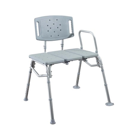 MedaCure® Bariatric Transfer Bench With Arm 18-1/2 to 23-1/2 Inch Seat Height 500 lbs. Weight Capacity