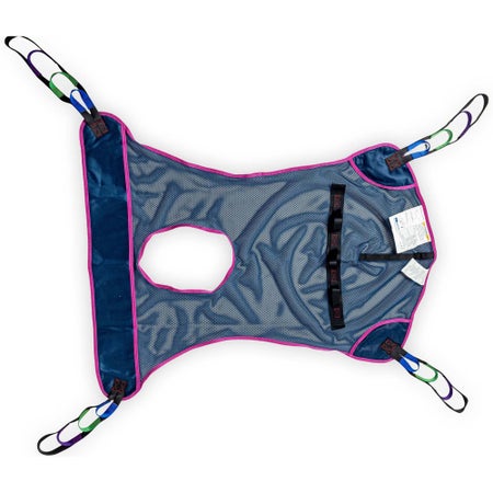 Full Body Commode Sling MedaCure® 4 Point Cradle With Head Support Loop Attachment Medium 660 lbs. Weight Capacity