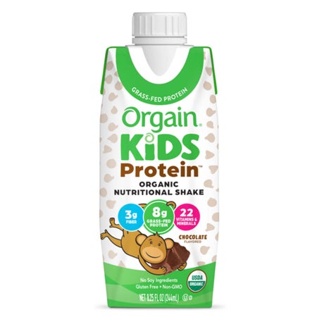 Pediatric Oral Supplement Orgain® Kids Protein™ Organic Nutritional Shake Chocolate Flavor 8.25 oz. Carton Liquid Protein