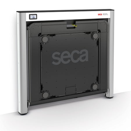 Wall Mounted Wheelchair Scale Seca XLine Fold Digital Display 1100 lbs. Capacity Black / White AC Power