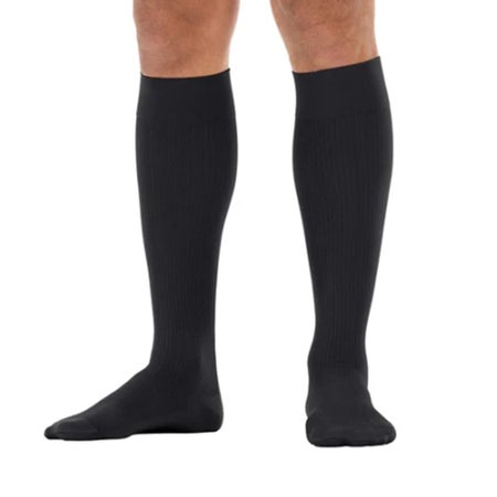 Compression Stocking Jobst® forMen Knee High Large / Long Black Closed Toe
