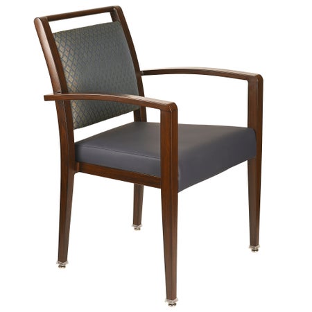 Dining Chair MedaCure® Gray Fixed Arms Vinyl 500 lbs. Weight Capacity