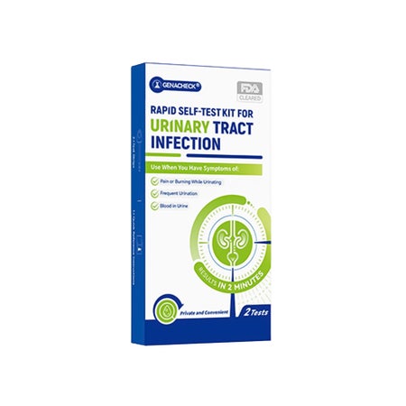 Urinalysis Test Kit GenaCheck® Urinary Tract Infection Rapid Self-Test 2 Tests per Box CLIA Waived