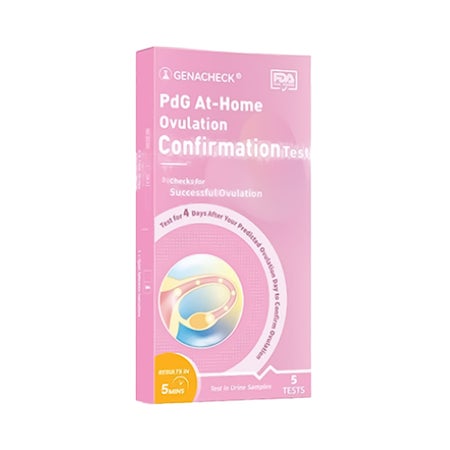 Reproductive Health Test Kit GenaCheck® PdG At-Home Ovulation Confirmation Test 5 Tests per Box CLIA Waived