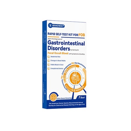 Cancer Screening Test Kit GenaCheck® Fecal Occult Blood Test (iFOB or FIT) 1 test per Box CLIA Waived