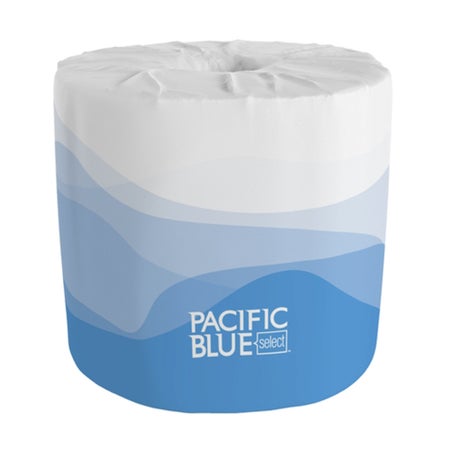 Toilet Tissue Pacific Blue Select® White 2-Ply Standard Size Cored Roll 550 Sheets 3.8 X 4 Inch