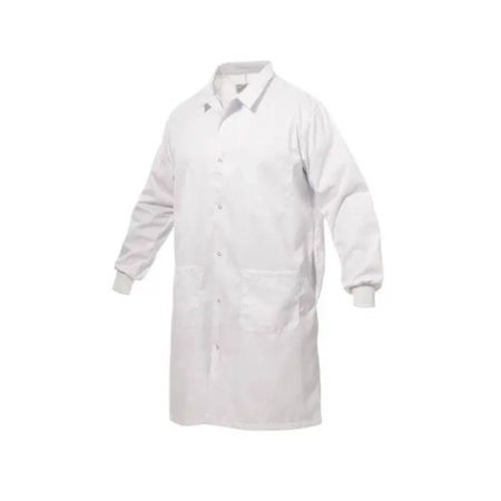 Lab Coat ComPel® White Small Knee Length 100% Polyester Reusable