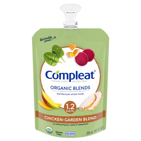 Tube Feeding Formula Compleat® Organic Blends Chicken Garden Blend Flavor Liquid 10.1 oz. Pouch