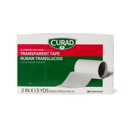 Medical Tape Curad® Transparent 2 Inch X 1-1/2 Yard Plastic NonSterile
