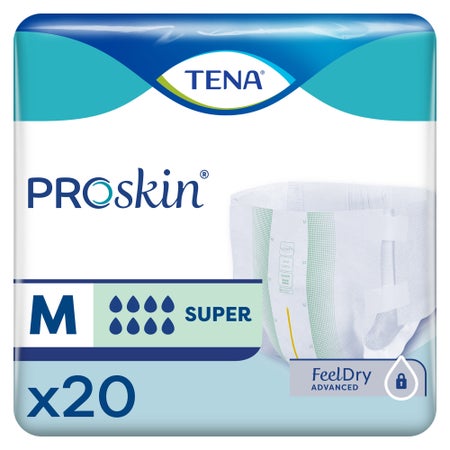 Incontinence Brief TENA® ProSkin™ Super Adult Medium Unisex Disposable Heavy Absorbency