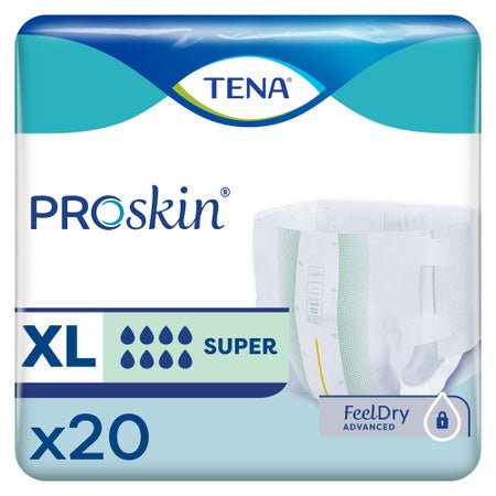 Incontinence Brief TENA® ProSkin™ Super Adult X-Large Unisex Disposable Heavy Absorbency