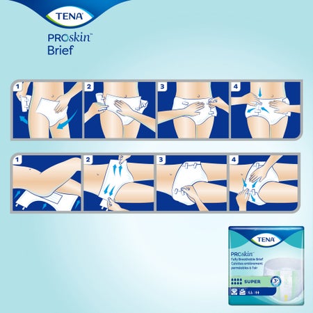 Incontinence Brief TENA® ProSkin™ Super Adult X-Large Unisex Disposable Heavy Absorbency