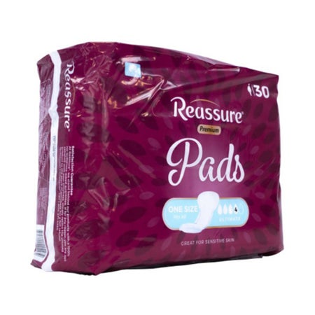 Bladder Control Pad Reassure® Premium Cotton Ultimate 6-1/2 X 15 Inch Heavy Absorbency Cotton / Polymer Core One Size Fits Most