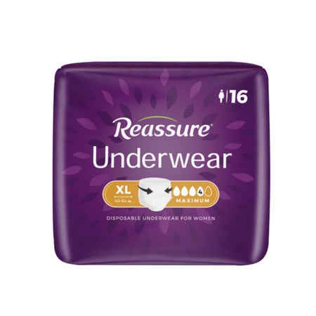 Absorbent Underwear Reassure® Maximum Pull On with Tear Away Seams Adult X-Large Female Disposable Heavy Absorbency